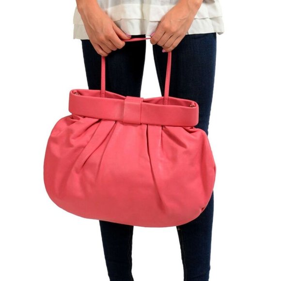 Red Valentino Pink Leather Handbag Shoulder Bag